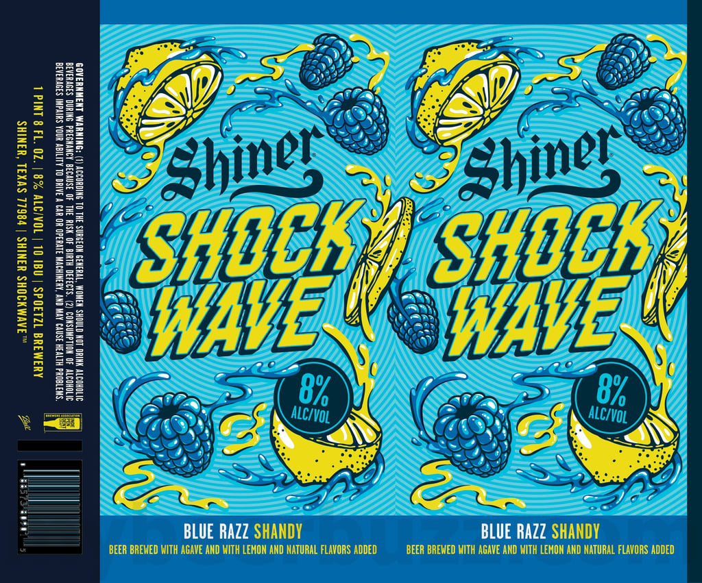 Shiner Adding Shock Wave Blue Razz Shandy Cans