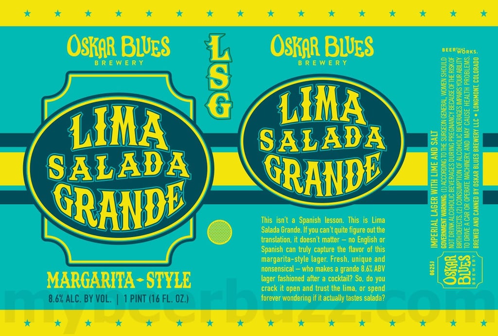 Oskar Blues Adding Lima Salada Grande Imperial Lager