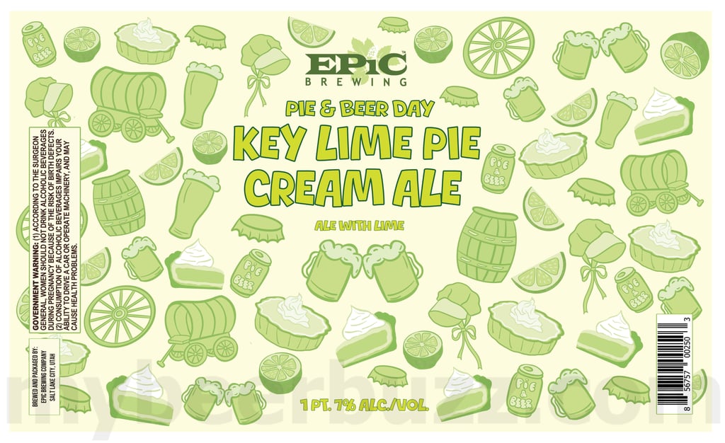 Epic Brewing Adding Pie & Beer Day Key Lime Pie Cream Ale Cans