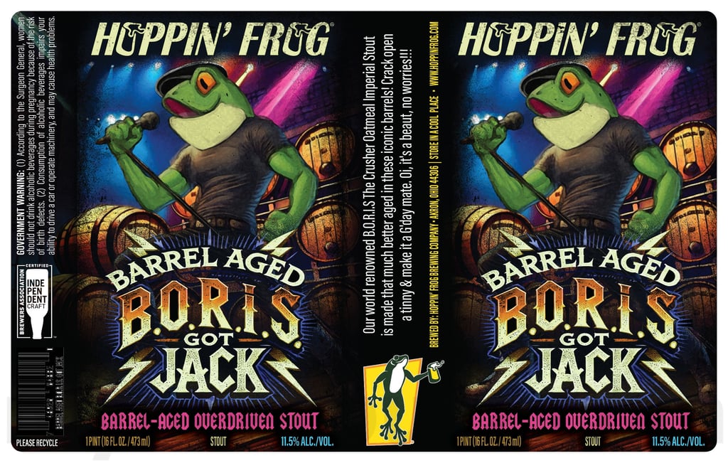 Hoppin’ Frog Adding Barrel Aged B.O.R.I.S. Got Jack Overdriven Stout & Barrel-Aged Bite Of The Cake