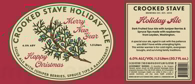 Crooked Stave Working On Merry New Year Happy Christmas Holiday Ale 1.5 Liter Bottles & Pickle Sour