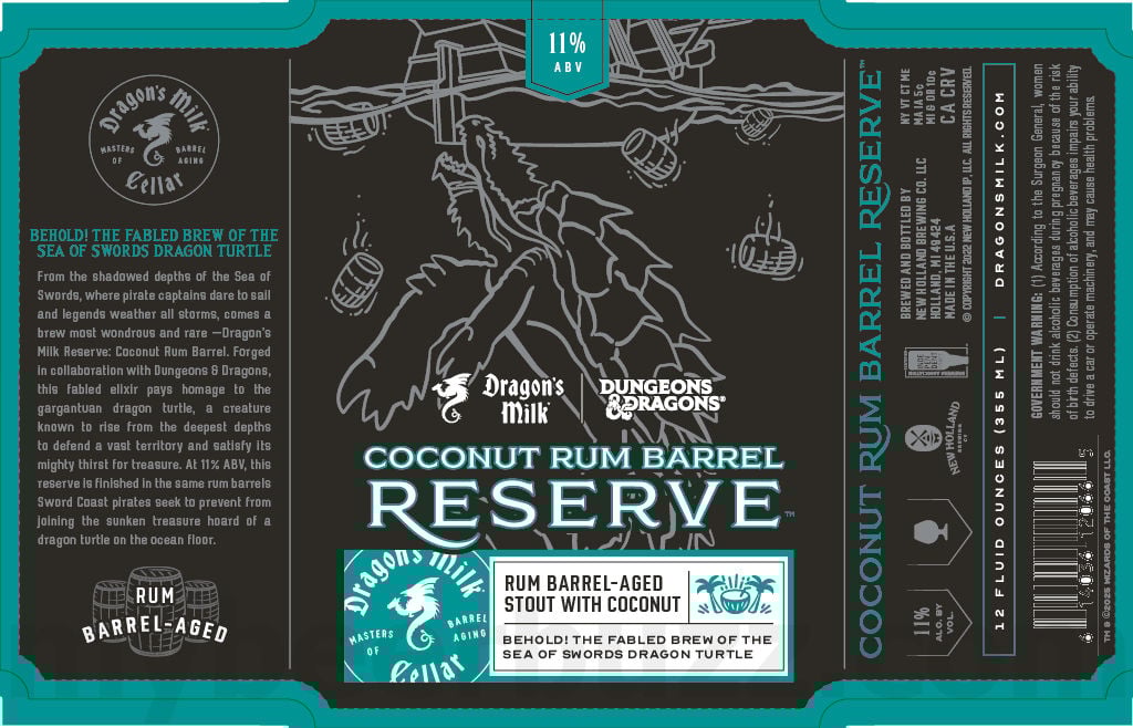 New Holland & Dungeons & Dragons Team Up For Dragon’s Milk Coconut Rum Barrel Reserve