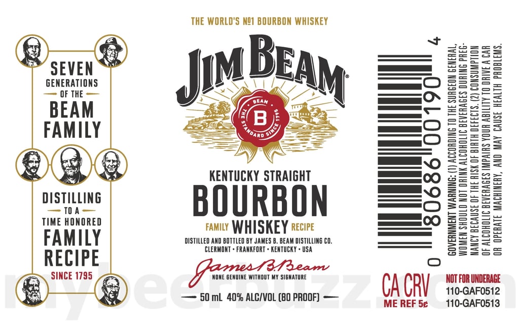 Jim Beam Seven Generations Of The Beam Family Kentucky Straight Bourbon Whiskey