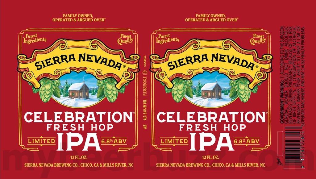 2025 Sierra nevada Celebration Fresh Hop IPA 12oz Cans.