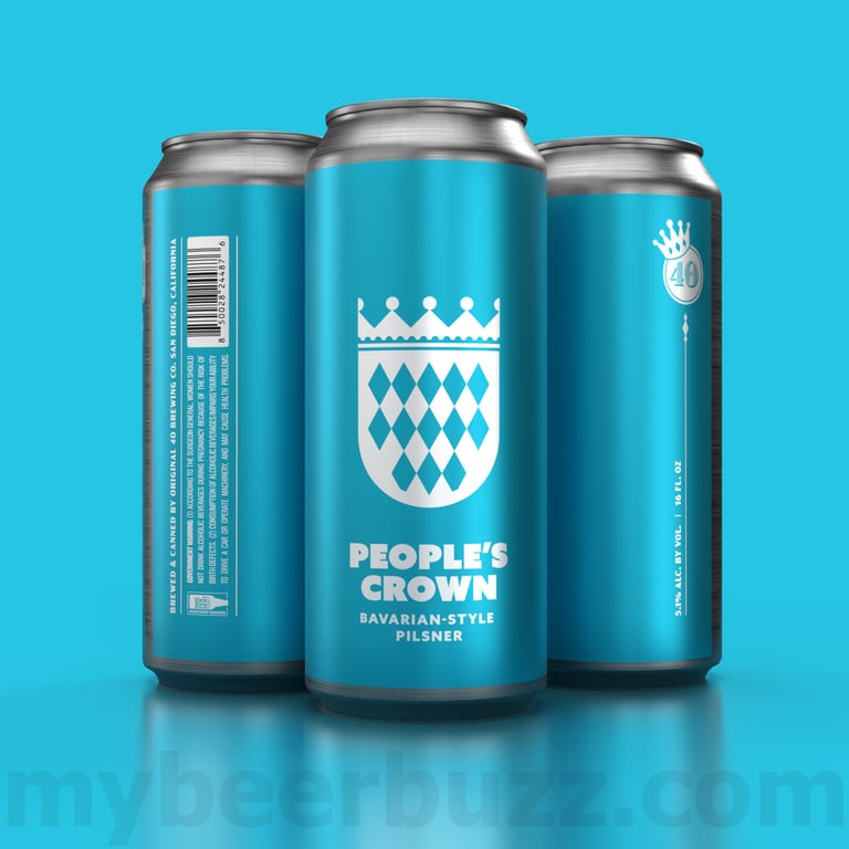 2025 Original 40 Brewing People's Crown 16oz Cans.