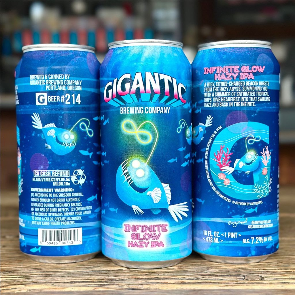 Gigantic Brewing Releasing Infinite Glow Hazy IPA Cans
