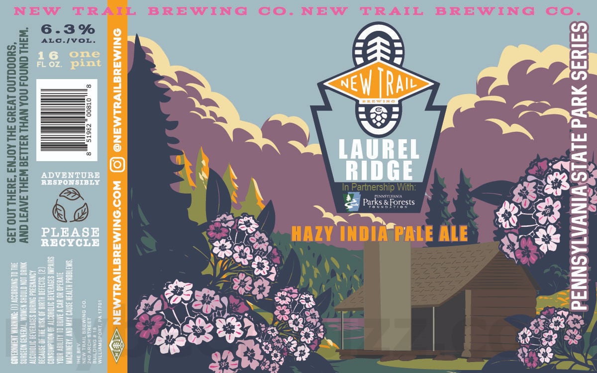 2025 New Trail brewing Laurel Ridge 16oz Cans.