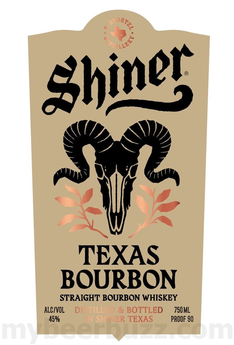 K Spoetzl Distillery Shiner Texas Bourbon 750ml Bottles.