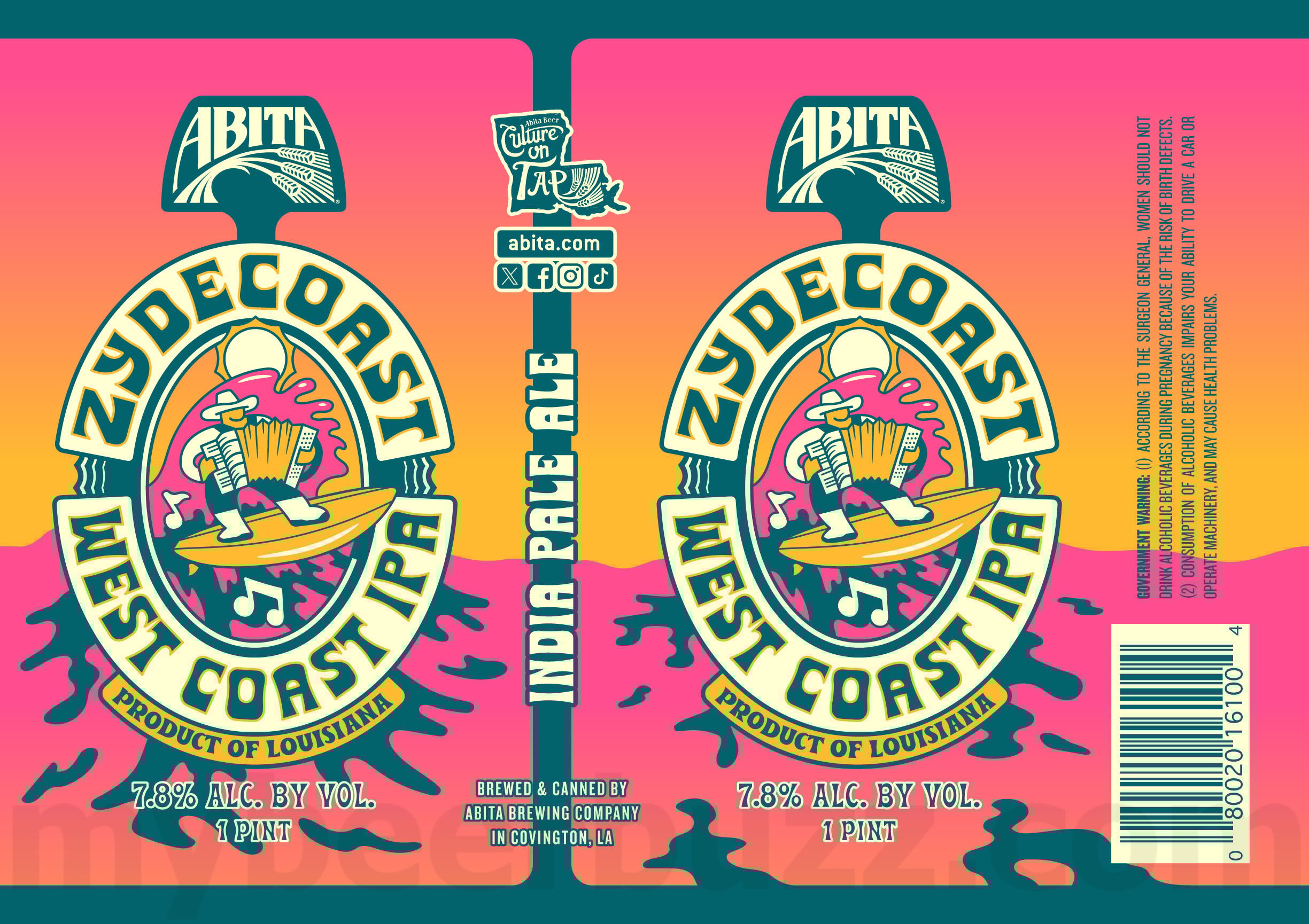 2025 Abita 2025 Zydecoast 16oz Cans.