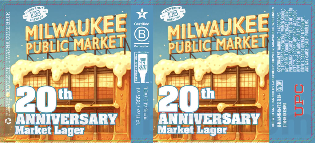 Lakefront Brewery Adding Milwaukee Public Market 20th Anniversary Market Lager & MKE Fifty Findorff Cans