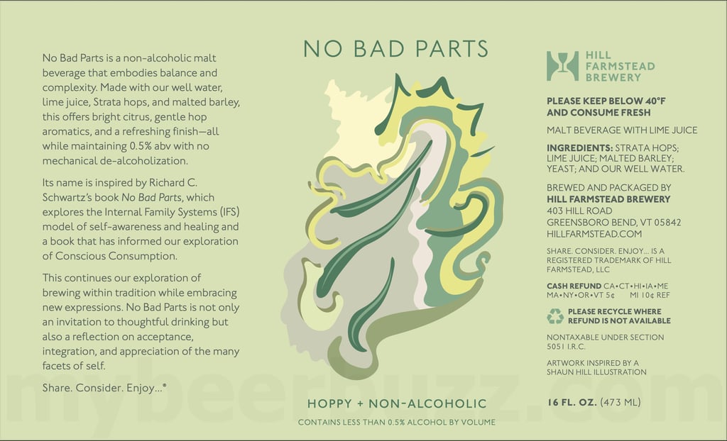 Hill Farmstead Brewery Adding No Bad Parts Non-Alcoholic Cans