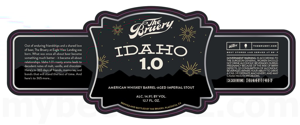 The Bruery Adding Idaho 1.0 Imperial Stout Bottles