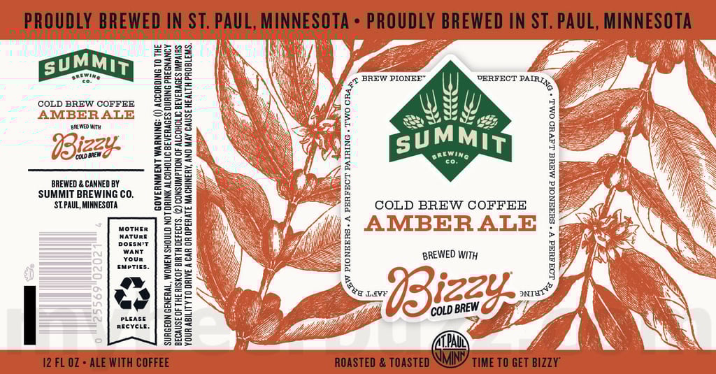Summit Brewing & Bizzy Cold Brew Collaborate On Cold Brew Coffee Amber Ale