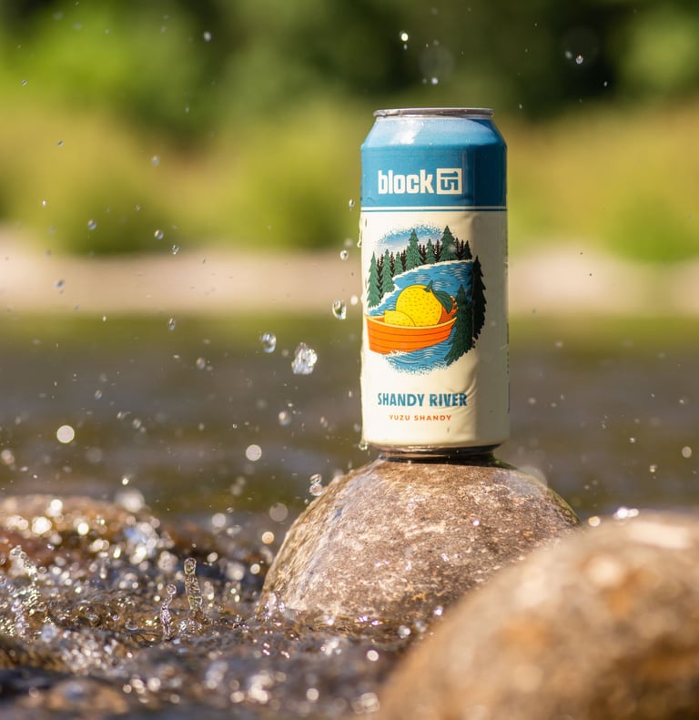 2025 Block 15 Shandy River 16oz Cans.