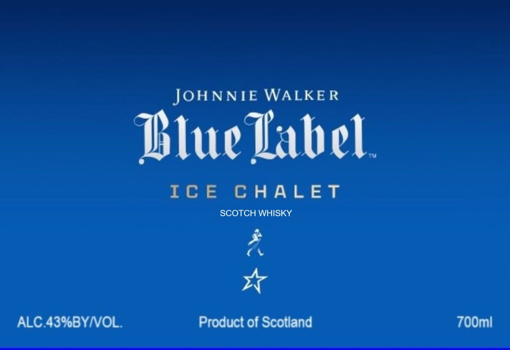 Johnnie Walker Blue Label Ice Chalet Scotch Whiskey 