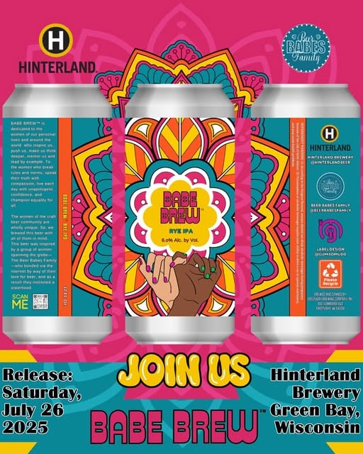 2025 Hinterland Bfrewery babe Brew 16oz Cans.