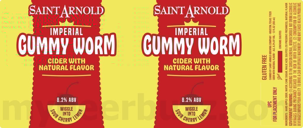 Saint Arnold Adding Imperial Gummy Worm Cider Cans