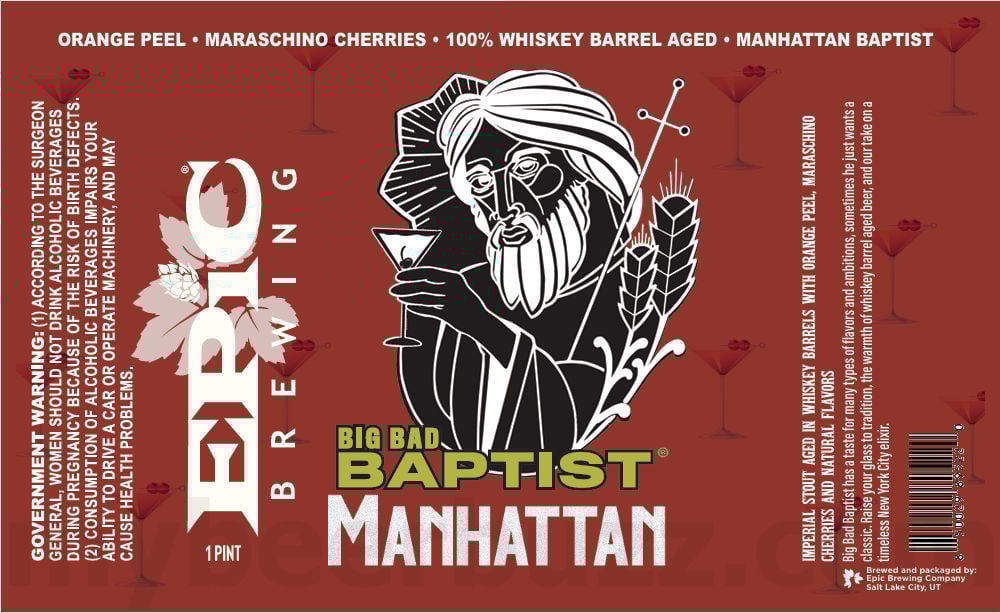Epic Brewing Working On Big Bad Baptist Manhattan, 2 1/4 & Brainless Honeycomb