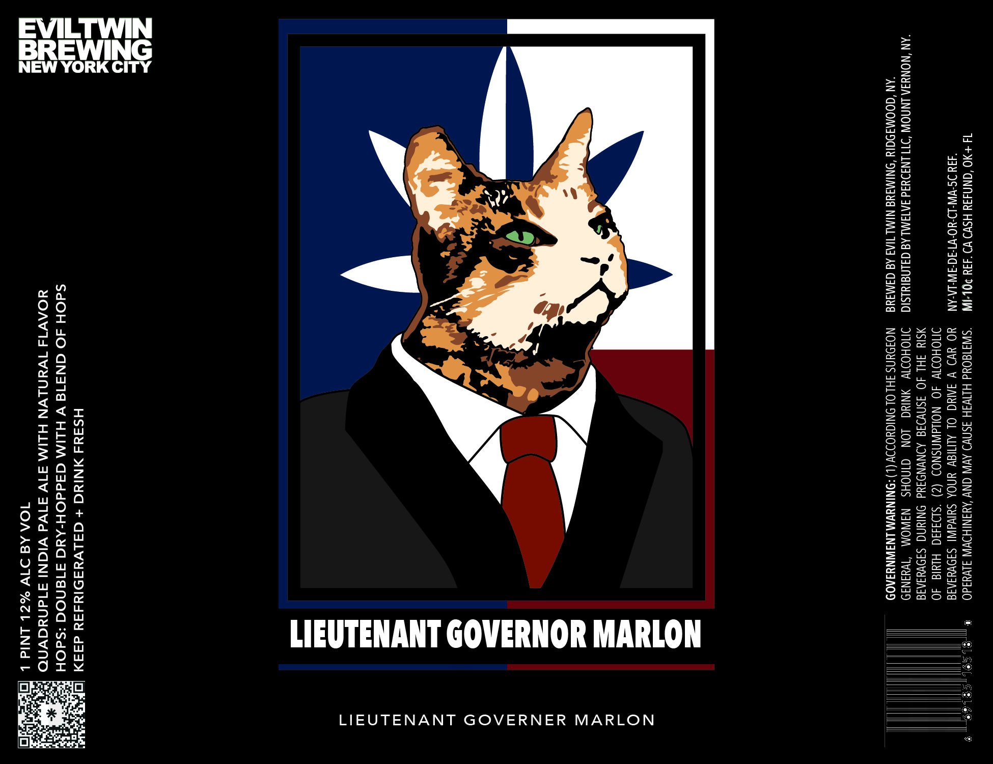 2025 Evil Twin Lieutenant Governor Marlon 16oz Cans