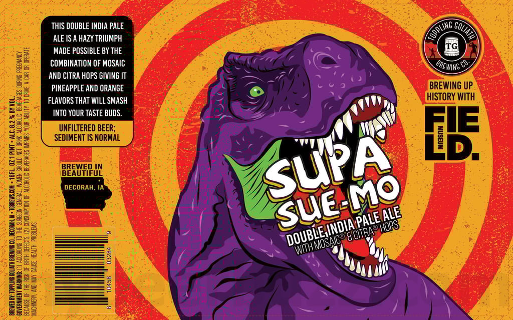 Toppling Goliath Adding Supa Sue-Mo Double IPA Cans