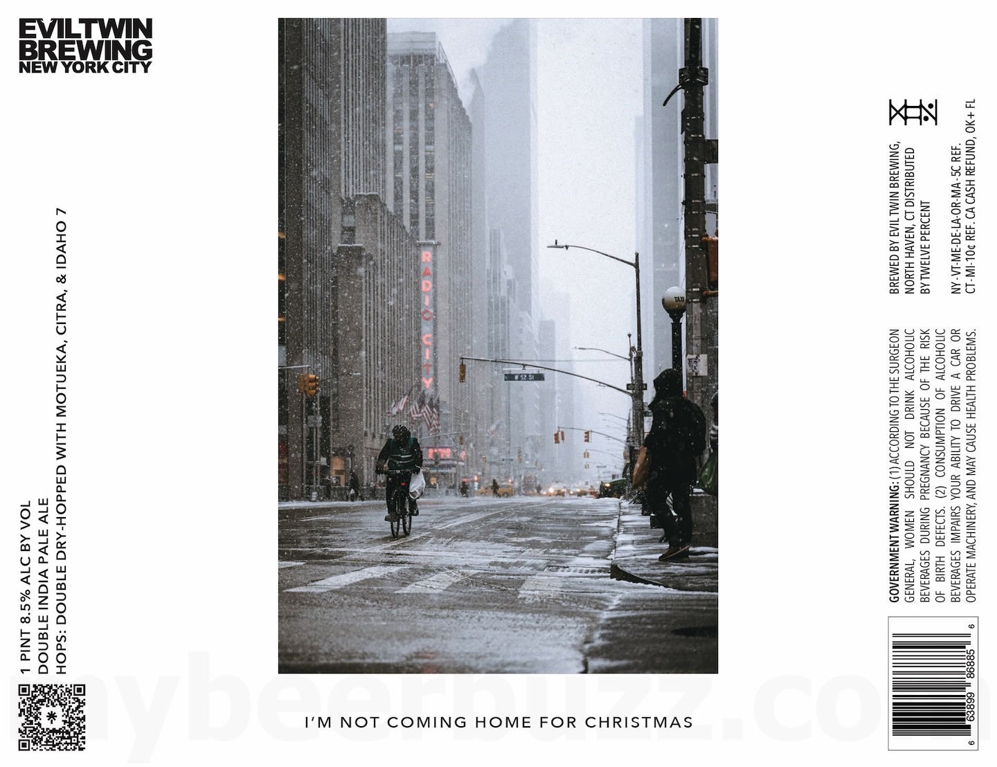 2025 Evil Twin I'm Not Coming Home For Christmas `6-oz Cans