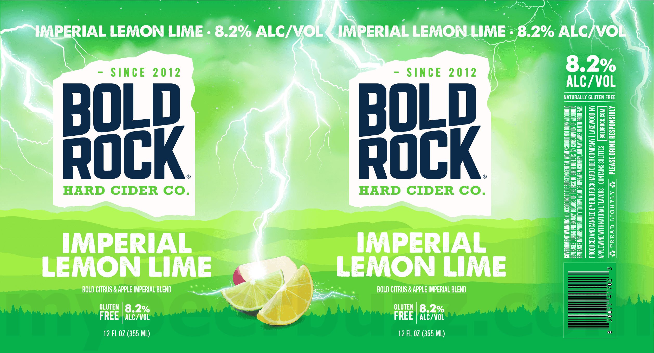 2025 Bold Rock Imperial Lemon Lime 12-oz Cans