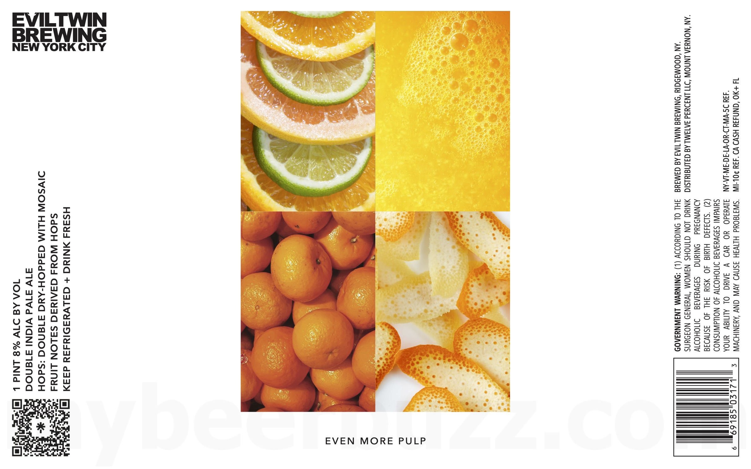 2025 Evil Twin Even More Pulp 16-oz Cans