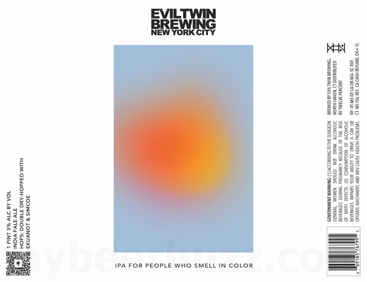 2026 Evil Twin IPA For People Who Smell In Color 16-oz Cans