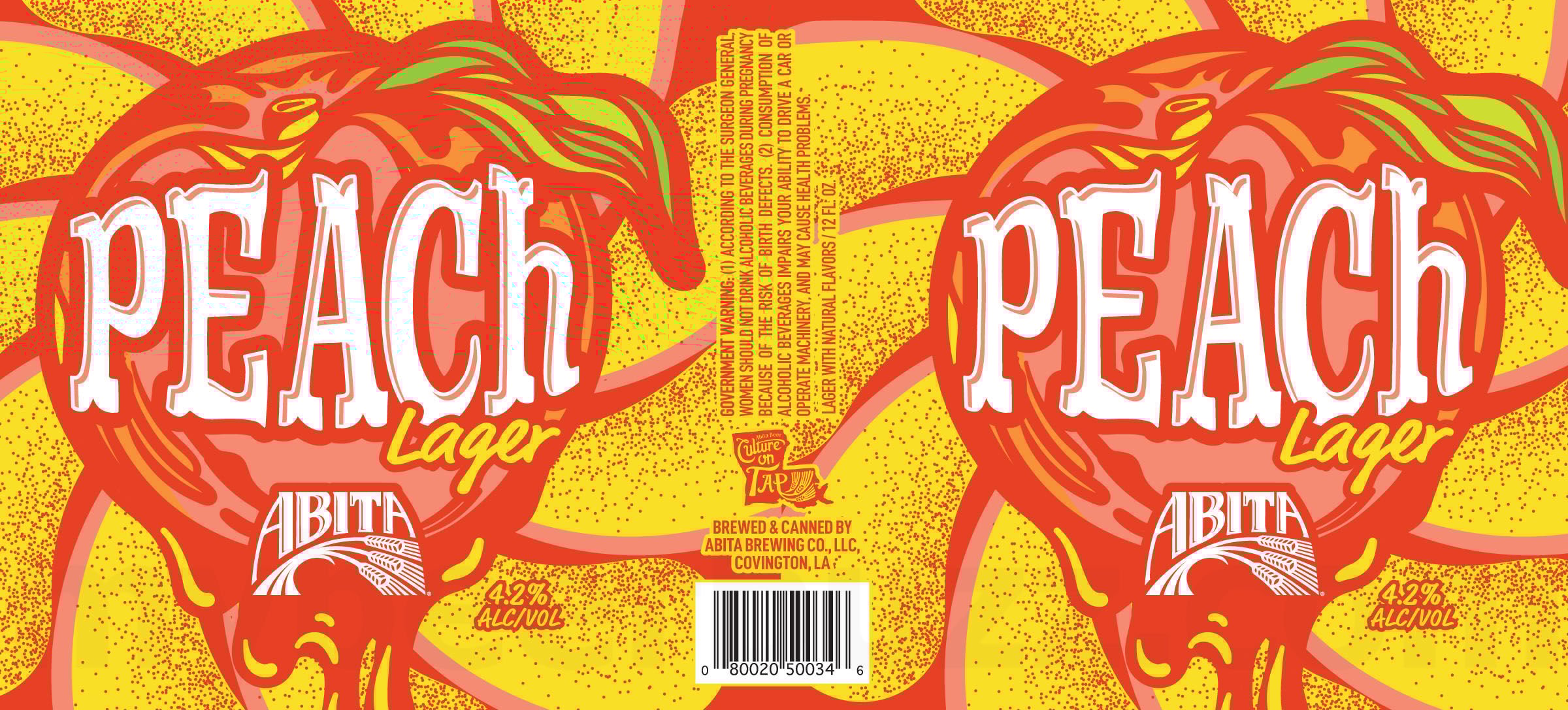 2025 Abita Brewing Peach Lager 12-oz Cans