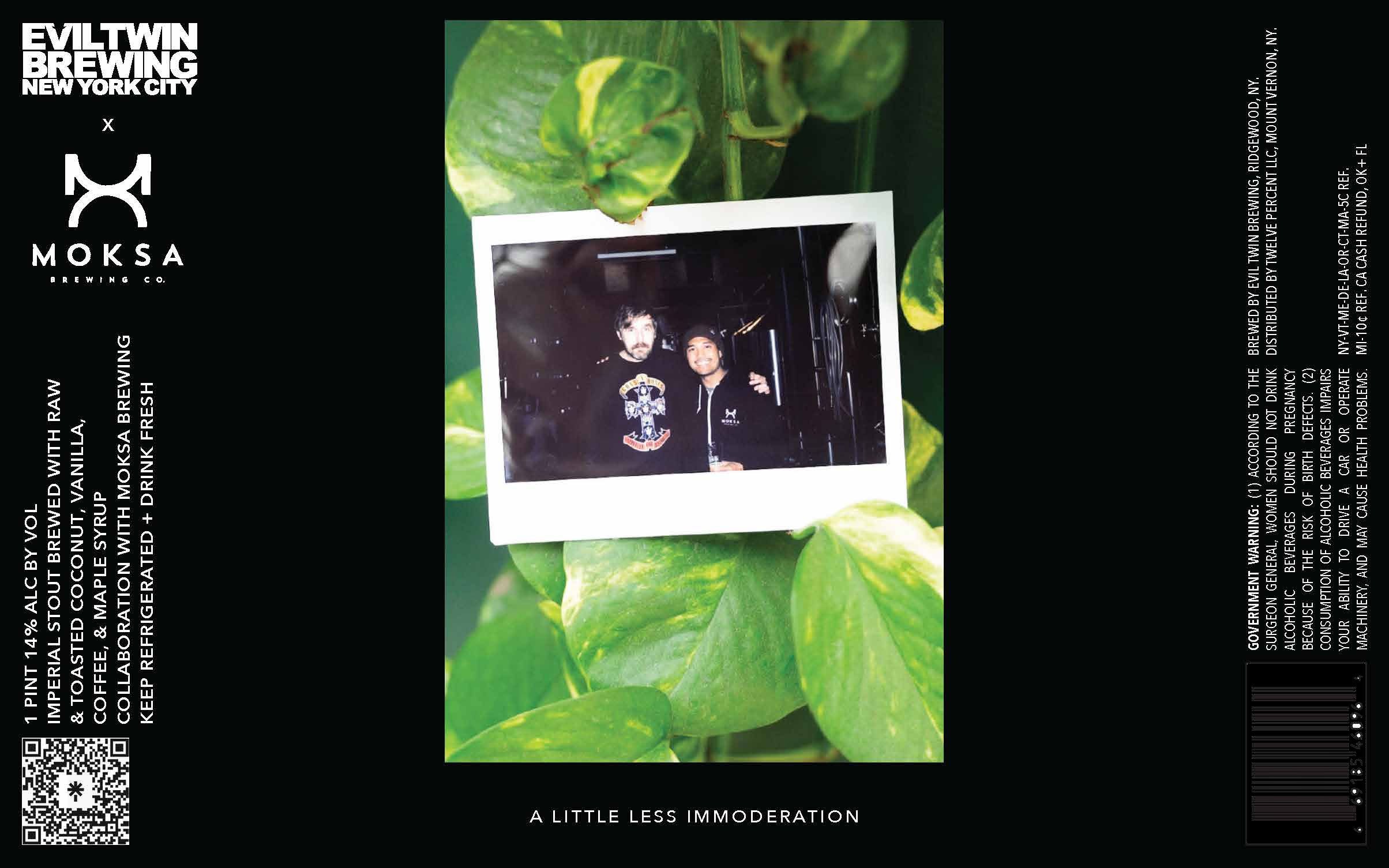 2026 Evil Twin A Little Less Immoderation 16-oz Cans