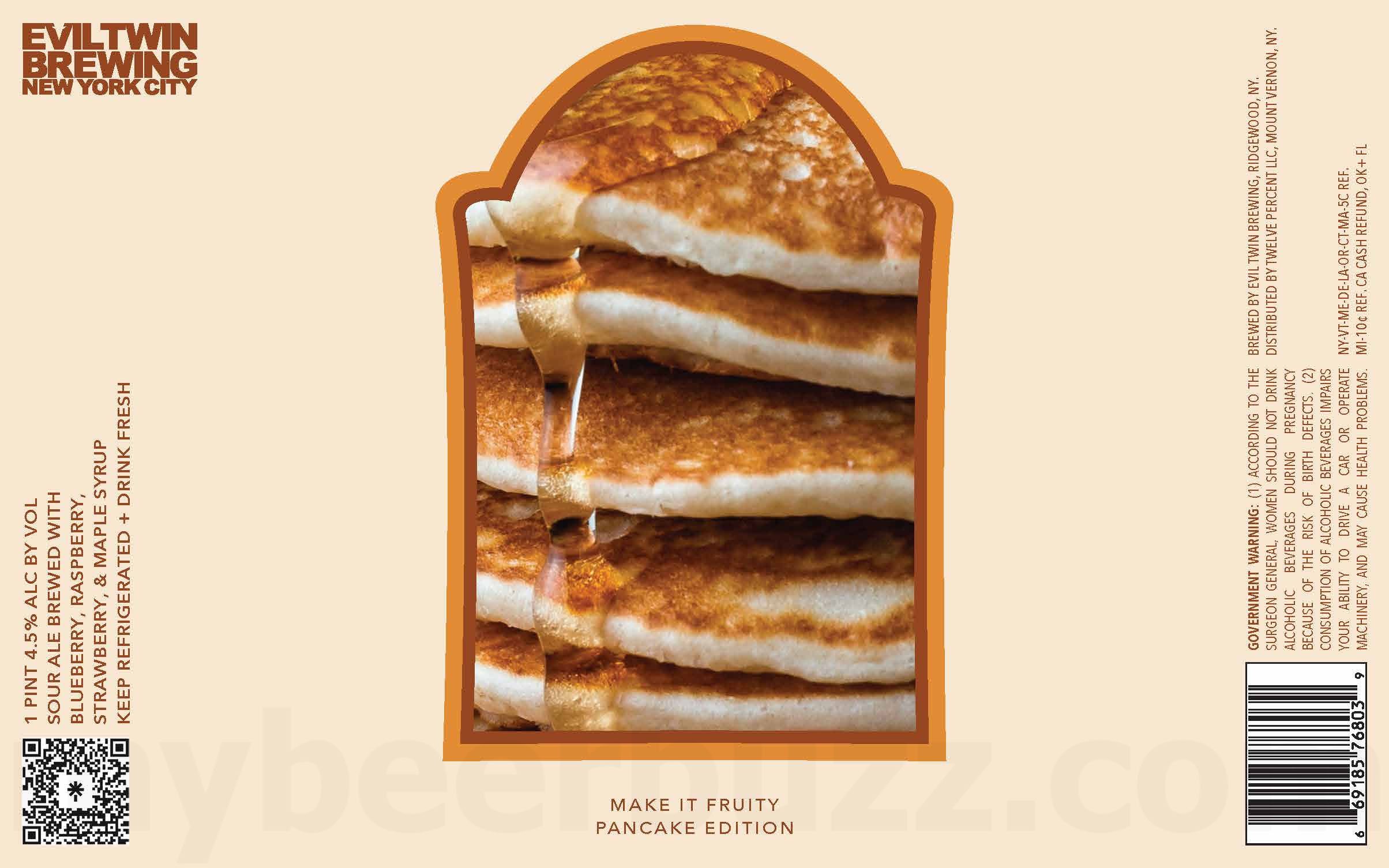 2026 Evil Twin Make It Fruity Pancake Edition 16-oz Cans