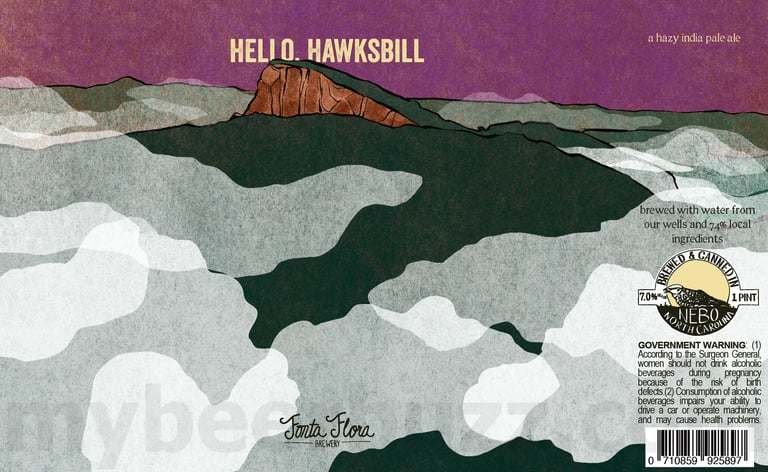 2025 Fonta Flora Hello Hawksbill 16oz Cans.