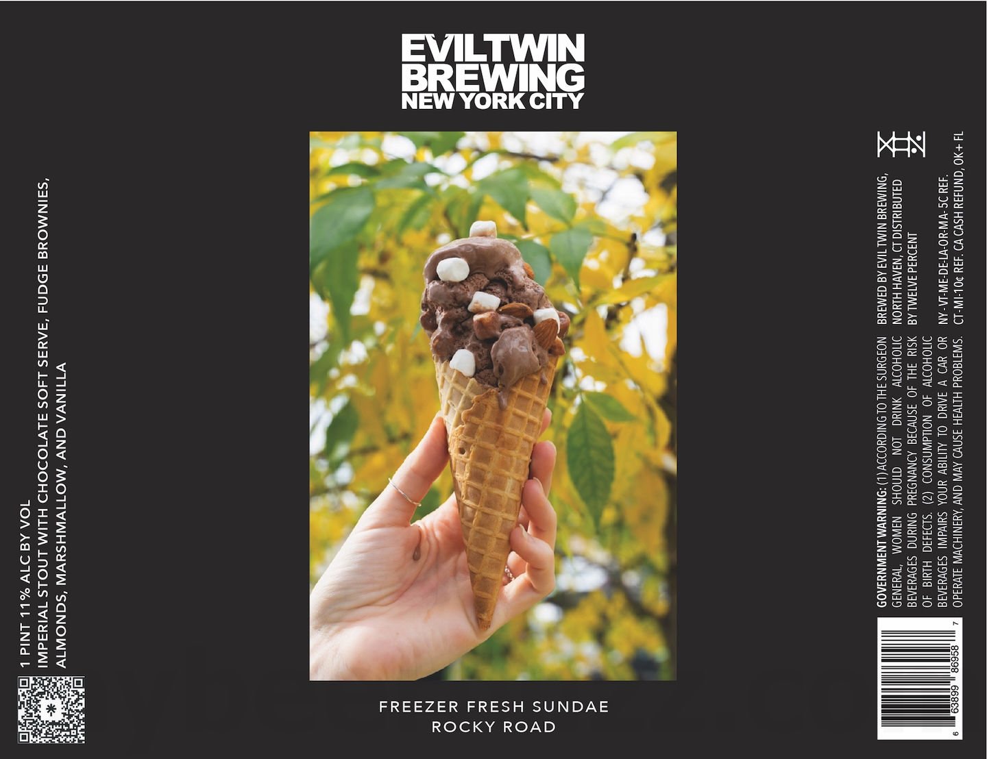 2026 Evil Twin Freezer Fresh Sundae Rocky Road 16-oz Cans