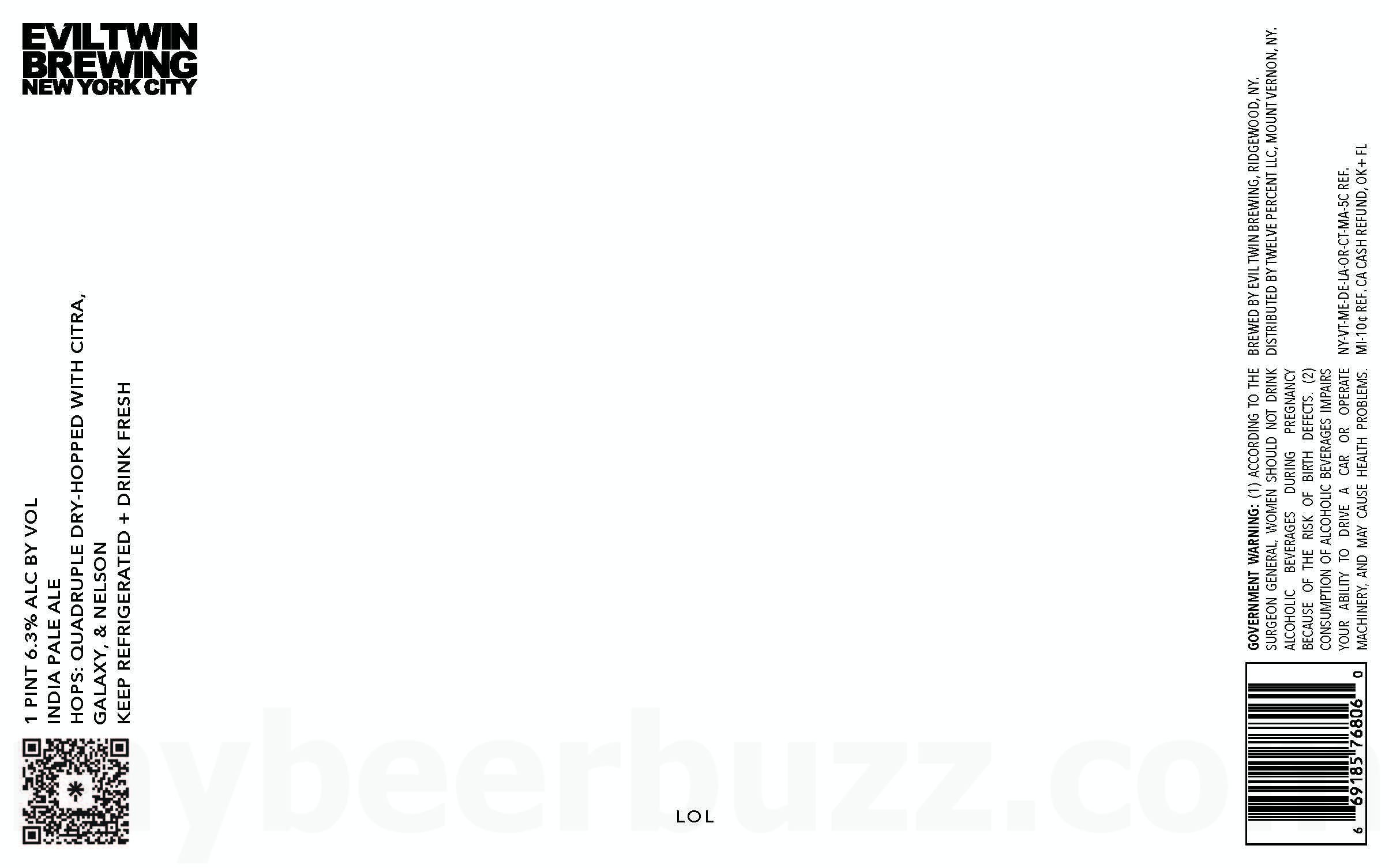 2026 Evil Twin LOL 16-oz Cans