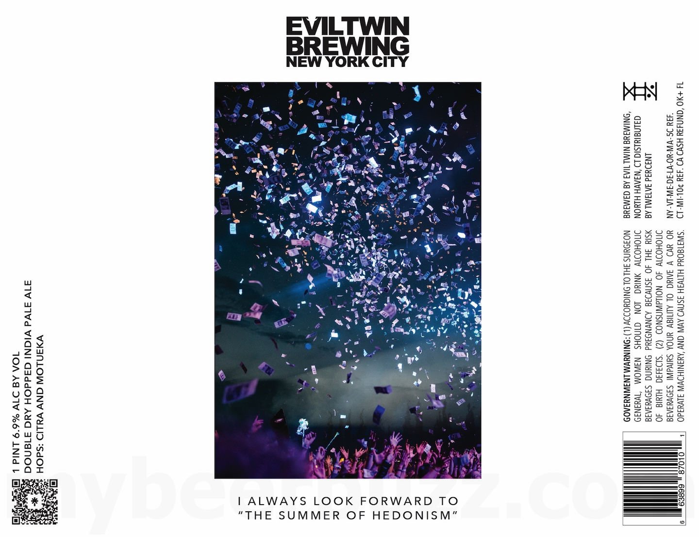 2026 Evil Twin I Alwys Look Forward To The Summer Of Hedonism 16-oz Cans