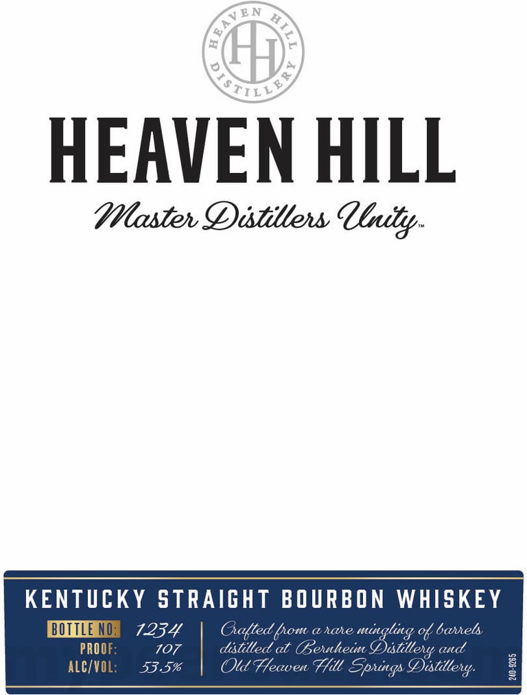 2025 Heaven Hill master Distillers Unity 750ml Bottles