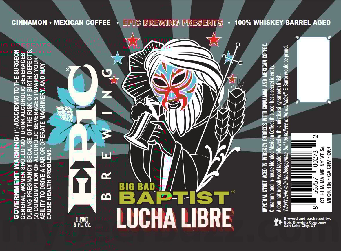 2025 Epic Big Bad Baptist Lucha Libre 22oz Bottles