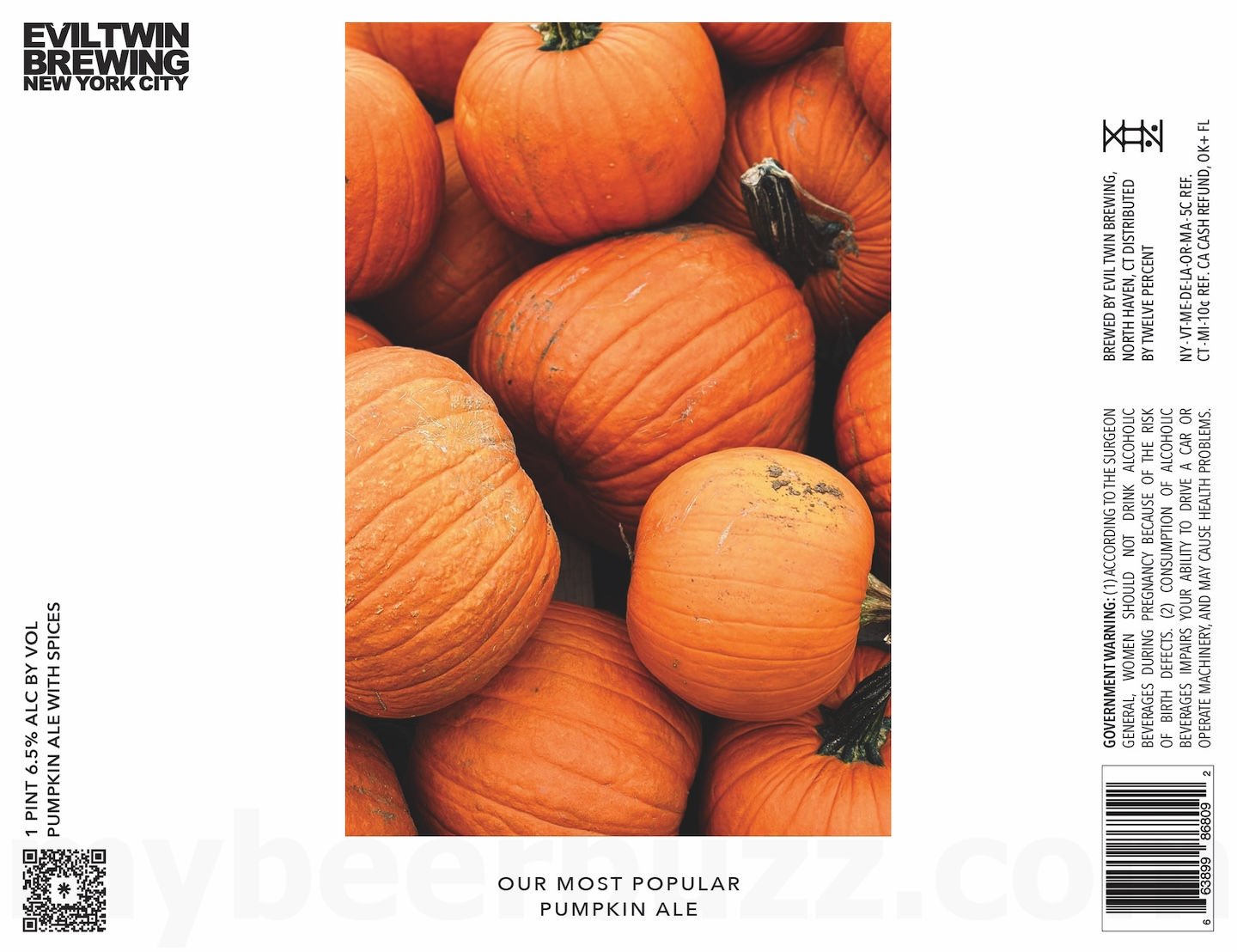 2025 Evil Twin Our Most Popular Pumpkin Ale 16oz Cans