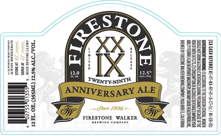 Firestone Walker Reveals Twenty-Ninth Anniversary Ale XXIX / Grainshift / Gooey Valves / Tønne Troll