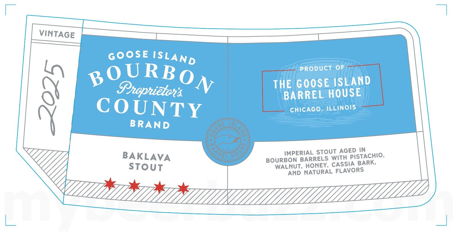 2025 Goose Island Proprietor's Bourbon County Brand Baklava Stout