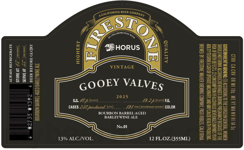 2025 Firestone Walker Gooey Valves 12oz Bottles.