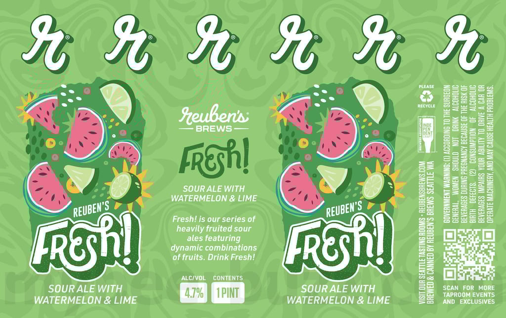 Reuben’s Brews Adding Fresh! Watermelon & Lime Sour Ale Cans