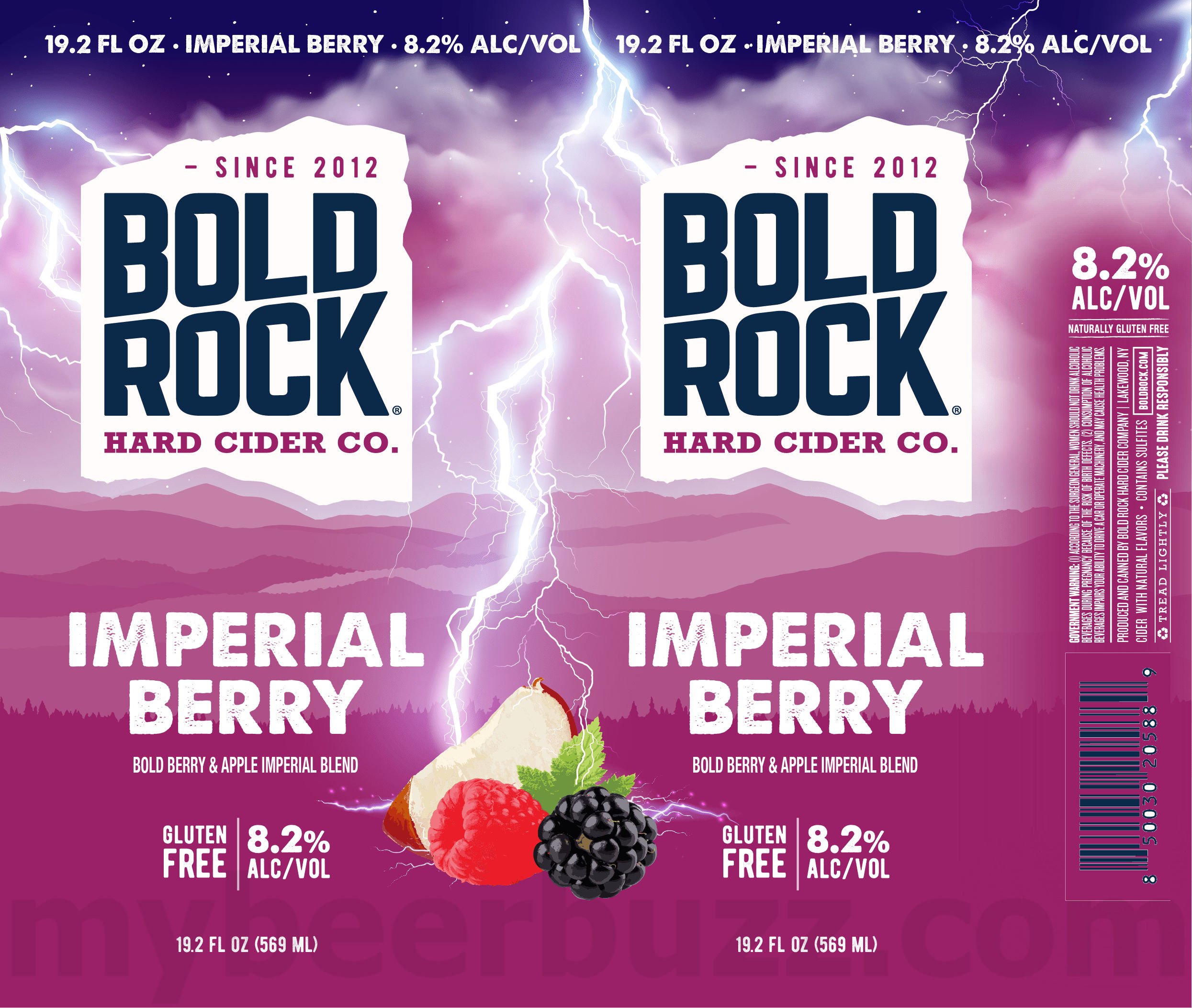2025 Bold Rock Imperial Berry 19.2oz Cans