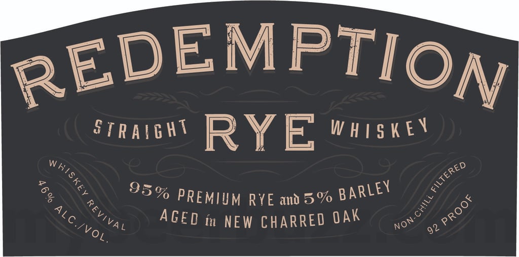 Redemption Rye Straight Rye Whiskey Whiskey Revival Non-Chill Filtered