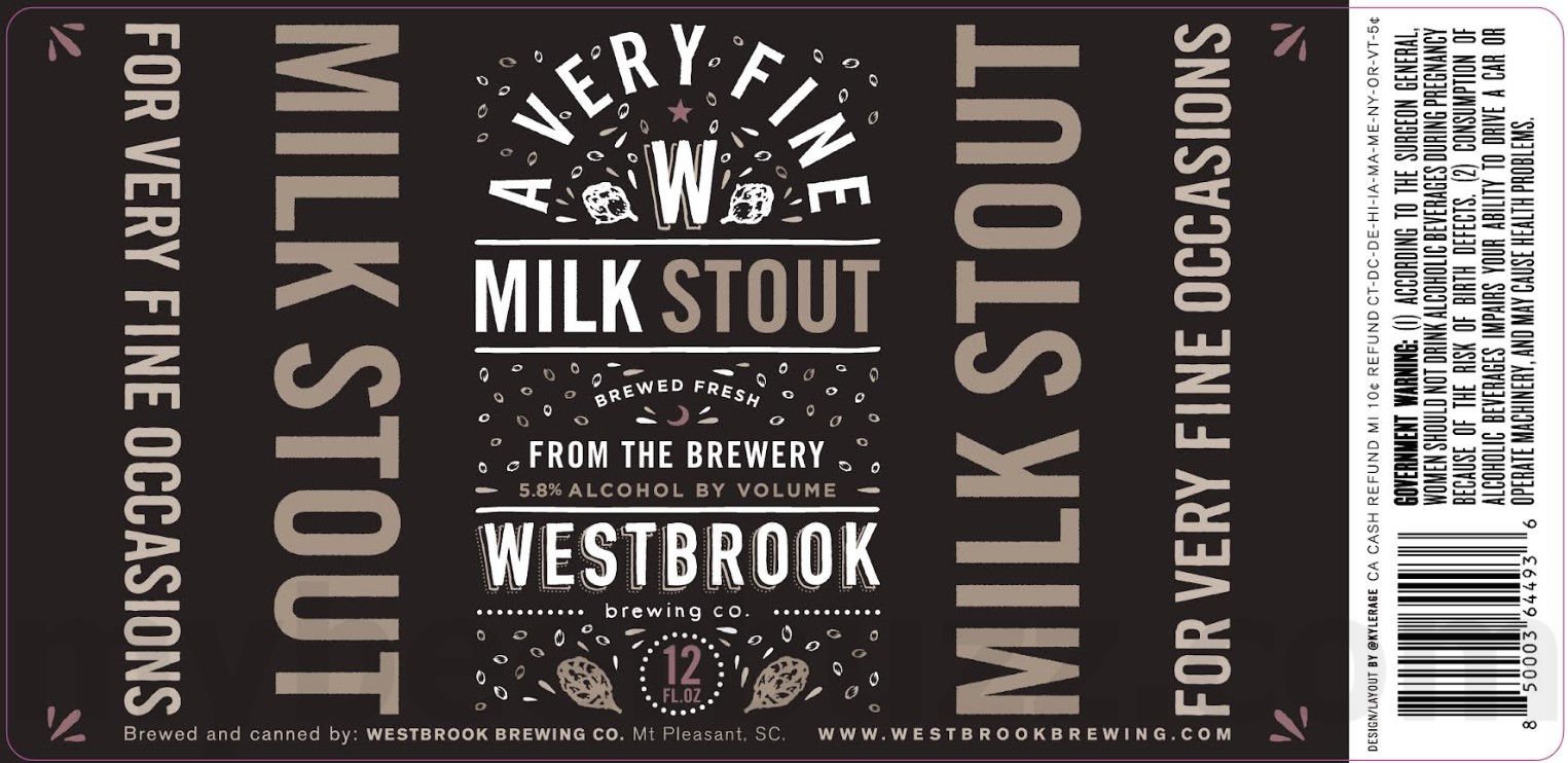 2025 Westbrook A Very Fine Milk Stout 12oz Cans