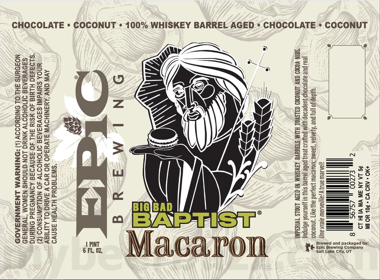 2025 Epic Big Bad Baptist Macaron 22oz Bottles