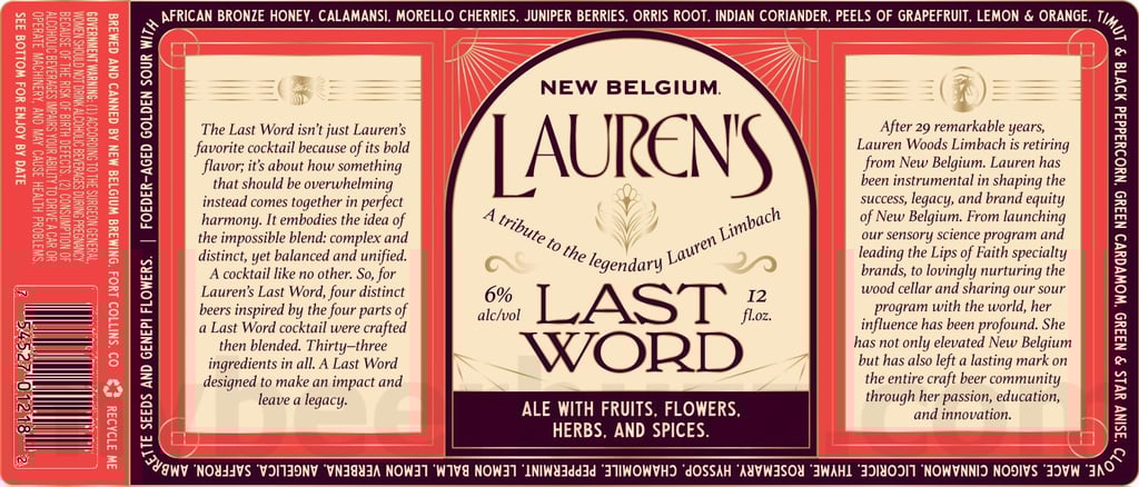 New Belgium Adding Lauren’s Last Word Retirement Beer With 33 Ingredients