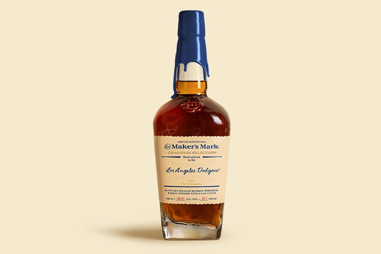 2025 Maker's Mark Los Angeles Dodgers Championship Bourbon.