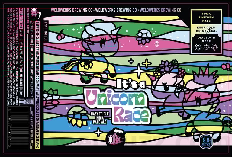 2025 WeldWerks It's A Unicorn Race 16oz Cans.