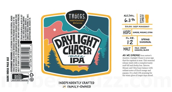 2025 Tröegs Daylight Chaser Dark IPA 12oz Cans